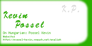 kevin possel business card